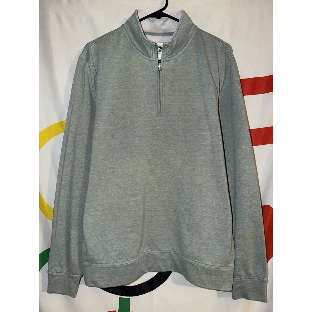 Duck Head 1/4 Zip Pullover Sweatshirt Mens Medium Green